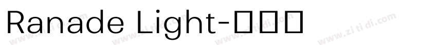 Ranade Light字体转换
